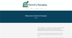 Desktop Screenshot of fermisparadox.com