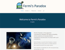 Tablet Screenshot of fermisparadox.com